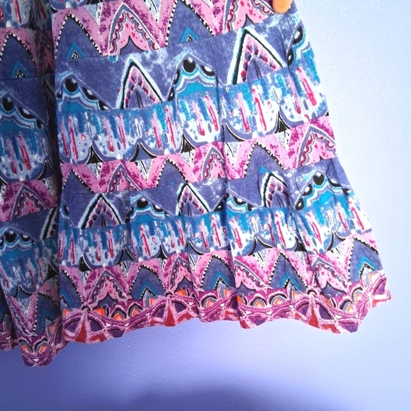 Vintage Oso Casuals Maxi Skirt Boho Full Cotton Purple Pink Fairy Gypsy Flare XL - Picture 7 of 12